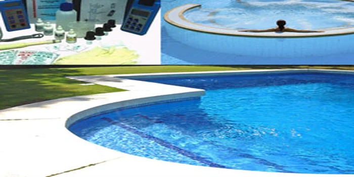 Piscina comunitaria limpia y con agua cristalina